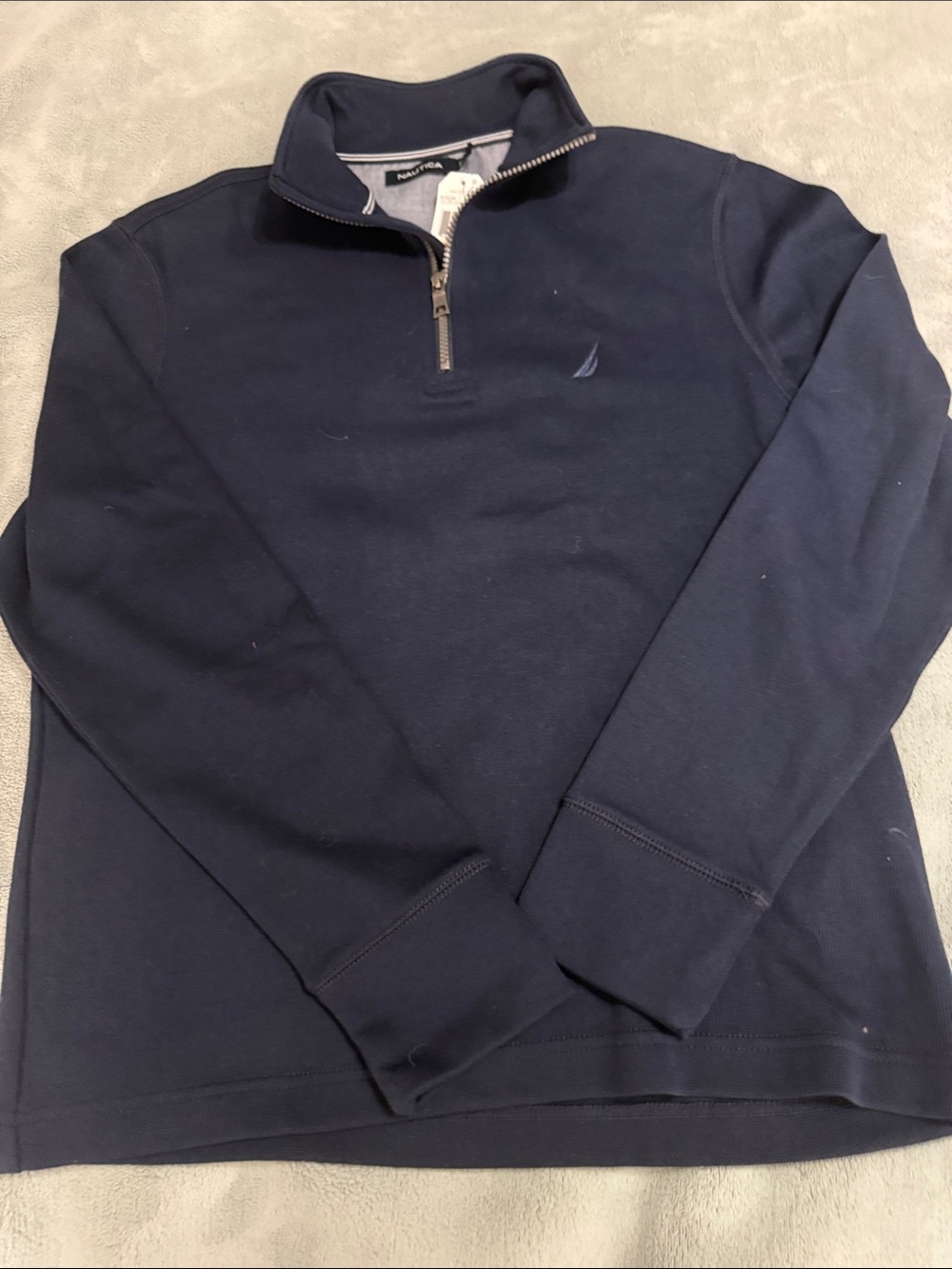 Nautica Men's Navy Quarter-Zip Sweatshirt Pullover
